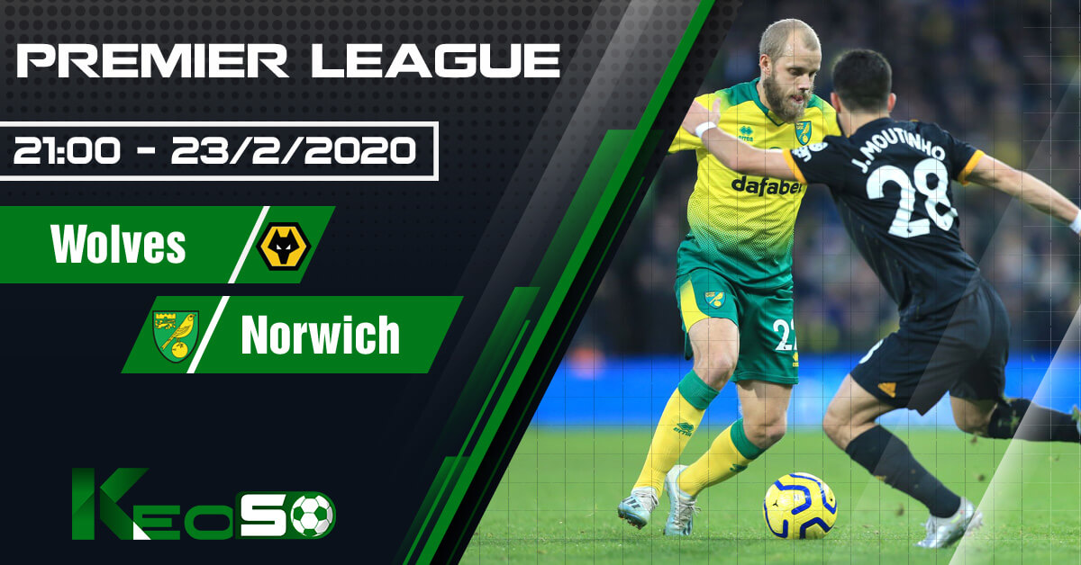 Soi kèo, nhận định Wolverhampton Wanderers vs Norwich 21h ngày 23/02/2020