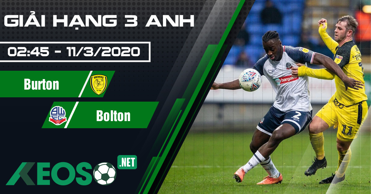 Soi kèo, nhận định Burton vs Bolton lúc 02h45 ngày 11/03/2020