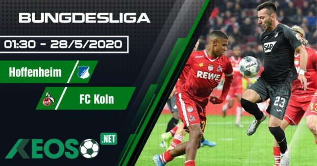 Soi kèo, nhận định Hoffenheim vs FC Koln 01h30 ngày 28/05/2020