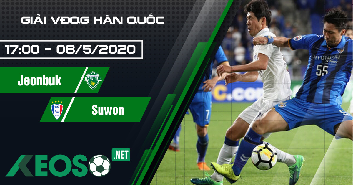 Soi kèo, nhận định Jeonbuk vs Suwon Bluewings 17h00 ngày 08/05/2020