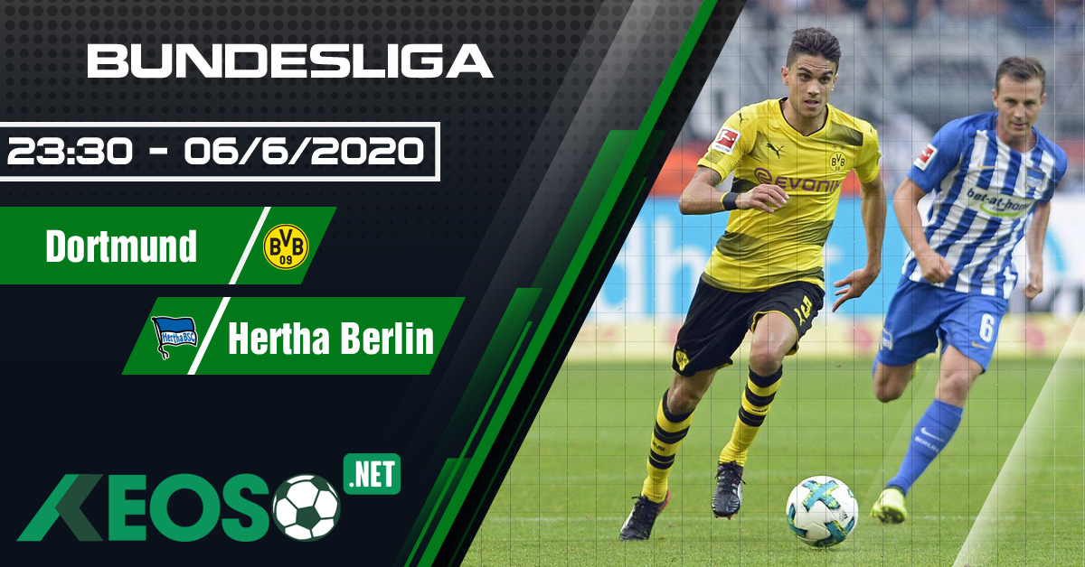 Soi kèo, nhận định Dortmund vs Hertha Berlin 23h30 ngày 06/06/2020