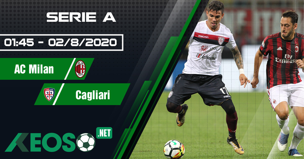 Soi kèo, nhận định AC Milan vs Cagliari 01h45 ngày 02/08/2020