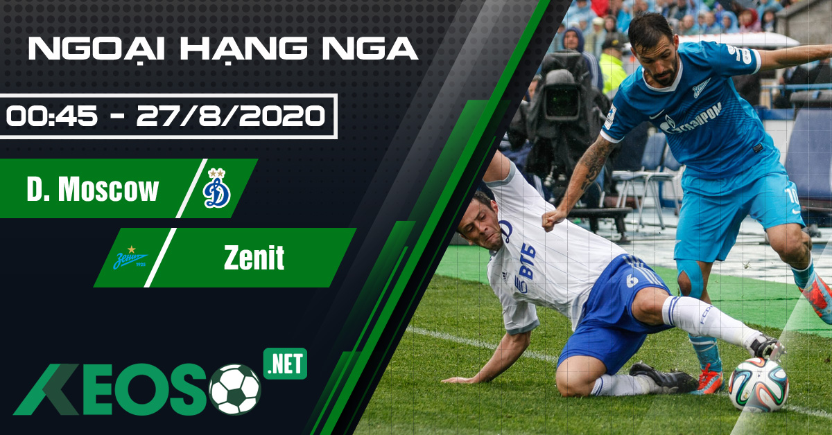 Soi kèo, nhận định Dynamo Moscow vs Zenit 00h45 ngày 27/08/2020