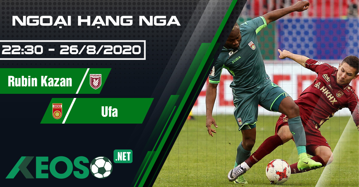 Soi kèo, nhận định Rubin Kazan vs Ufa 22h30 ngày 26/08/2020