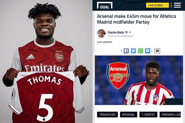 Chính thức: Thomas Partey gia nhập Arsenal với giá 45 triệu bảng
