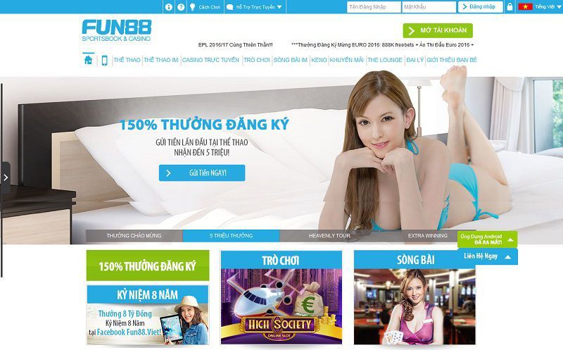Nhà cái Fun88 – Trang web cá cược trực tuyến uy tín lâu đời nhất thị trường Việt Nam