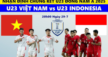Nhận Định Chung Kết U23 Việt Nam vs Indonesia (20h00, 29/7): Tái Đấu Định Mệnh, Chờ Lịch Sử Gọi Tên
